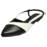 Sapatilha Slingback Feminina, Bico Fino, Couro Sintético Texturizado, Caramelo, Preto, Branco, Offwhite, Confortável Casual, Social, 40 ao 44, Aberta Atrás