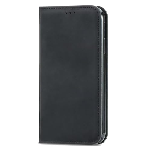 ILING Funda para Motorola Moto G32, Carcasa Billetera de Cuero PU con Bloqueo RFID/Soporte/Ranura para Tarjeta/Cierre Magnético. Retro Antigolpes Flip Cubierta (Negro)