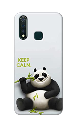 Image of PRINTFIDAA� Printed Hard Back Cover Case for Vivo Y19 | Vivo U3 Back Cover (Cartoon Panda) -2808