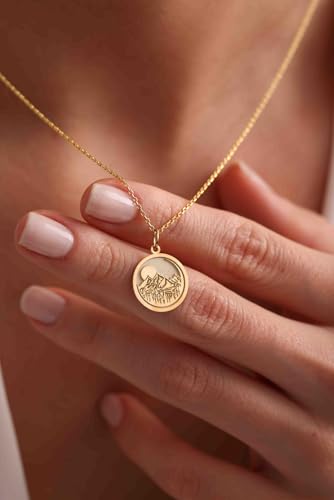 Collier lune de montagne pour voyageur en chaîne 45 cm - 2