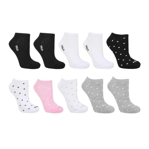 Kit 10 Pares Meias Soquete Invisível Polo London Club, Cano Curto Baixo Algodão Confort Respirável Adulto Feminina (BR, Alfa, Único, 39, Regular, Baixo, Kit 2)