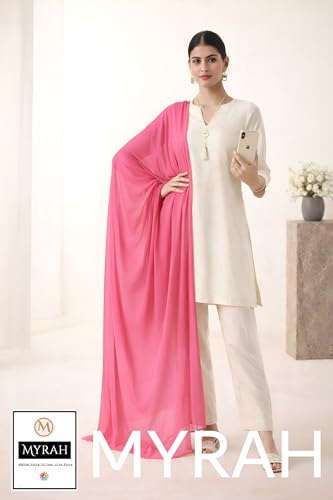 Image of MYRAH Chiffon Solid Casual Daily Use Dupatta For Women's & Girls Length - 2.50 Meter