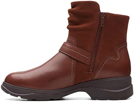Clarks Women's Aveleigh Boot Fashion, Dark Tan Leather, 8.5 | Image 4