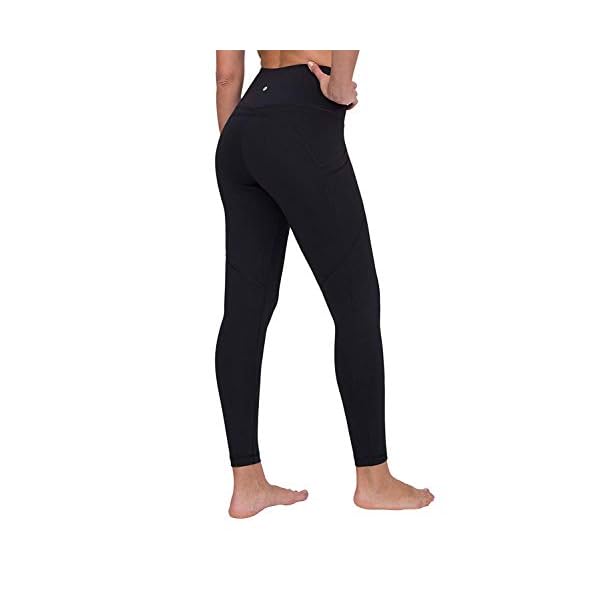 90-Degree-By-Reflex-Womens-Power-Flex-Yoga-Pants 90 Degree by Reflex Power Flex Yoga Pants - High Waist Squat Proof Ankle Leggings with Pockets for Women - Black - Large