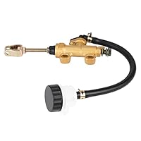 bremspumpe motorrad hinten,Universelle hintere Fußbremse Hauptbremszylinder Pumpe, Motorrad Hydraulische Bremspumpe Hinterradbremse Fußbremspumpe Hydraulikpumpe mit Reservoir für Motorrad Dirt Bike
