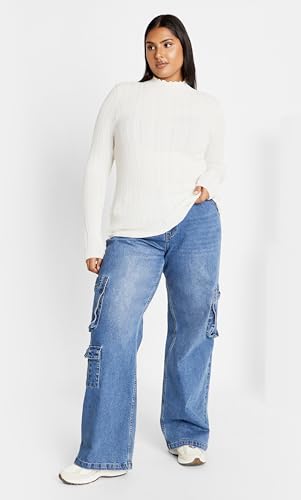 Image of City Chic Women's Plus Size Crinkle Knit Sweater
