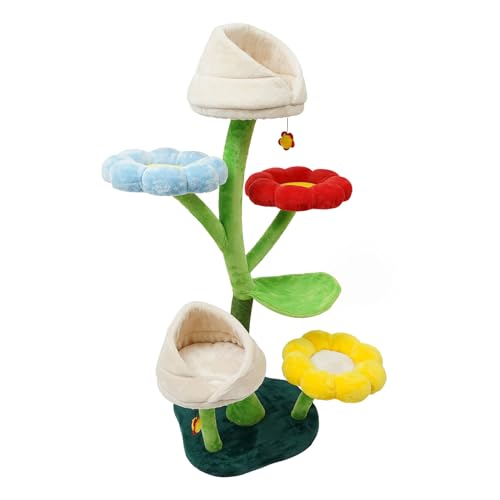 Rascador para gatos de interior 6 niveles con hamacas miniatura 1