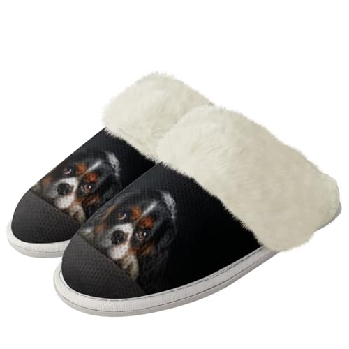 Womens House Shoes Plush Warm Slippers for Women Men Slip On Winter Slipper for Indoor Bedroom