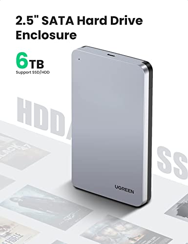 Ugreen 70499 Usb C Hard Drive Enclosure For 2.5 Inch Sata Ssd Hdd Aluminum Usb C To Sata Adapter Usb 3.1 Gen 2 Support Uasp Sata Iii Compatible thumb #2
