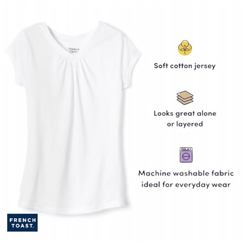 Image of French Toast Girls Short Sleeve V-Neck T-Shirt Tee