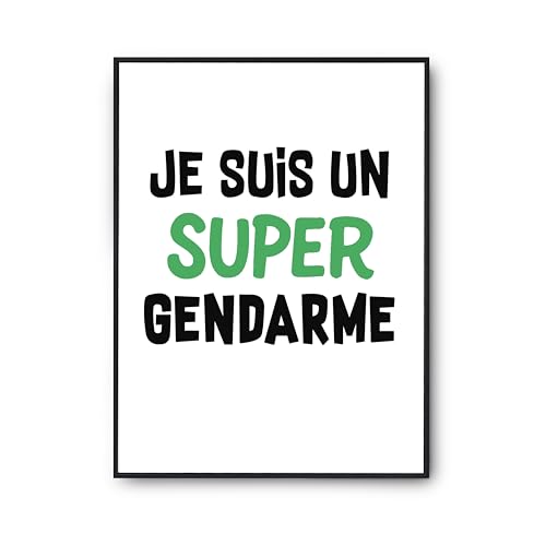 Poster Un Super Gendarme 2 A2 imprimé en France pour décoration murale humour