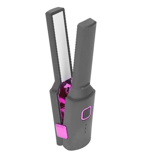 Plancha para cabello portátil recargable USB pequeña para peinado rápido en viaje miniatura 2