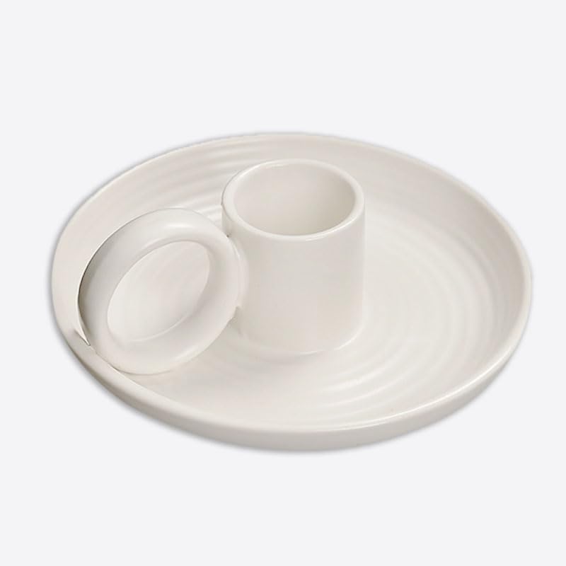 Lxeqiony Wooden pile support, wooden pile K ceramic incense burner, incense wood support, and ash collector