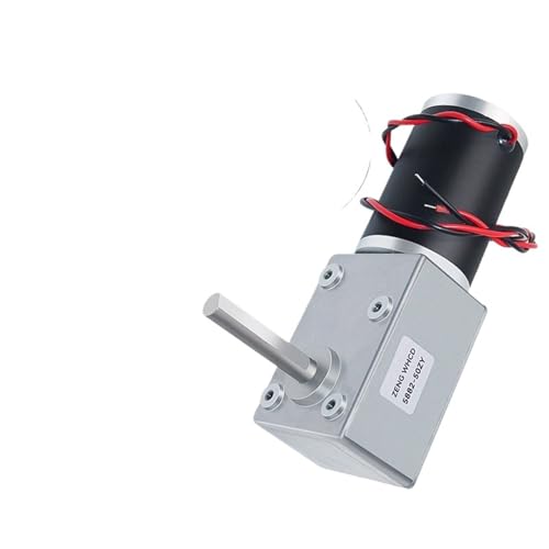 Moteur engrenage à vis sans fin 5882-50ZY 12V en métal durable à arbre long