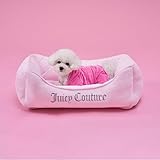 Juicy Couture Crown Bling Pink Pet Bed for Dogs and Cats - Small 24' x 14' x 8'