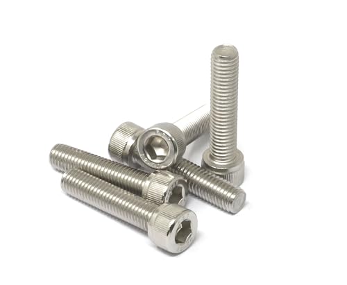 Image of iexcell 5 Pcs M10 x 45mm Thread Pitch 1.5 mm Stainless Steel 304 Hex Socket Head Cap Screws Bolts Kit