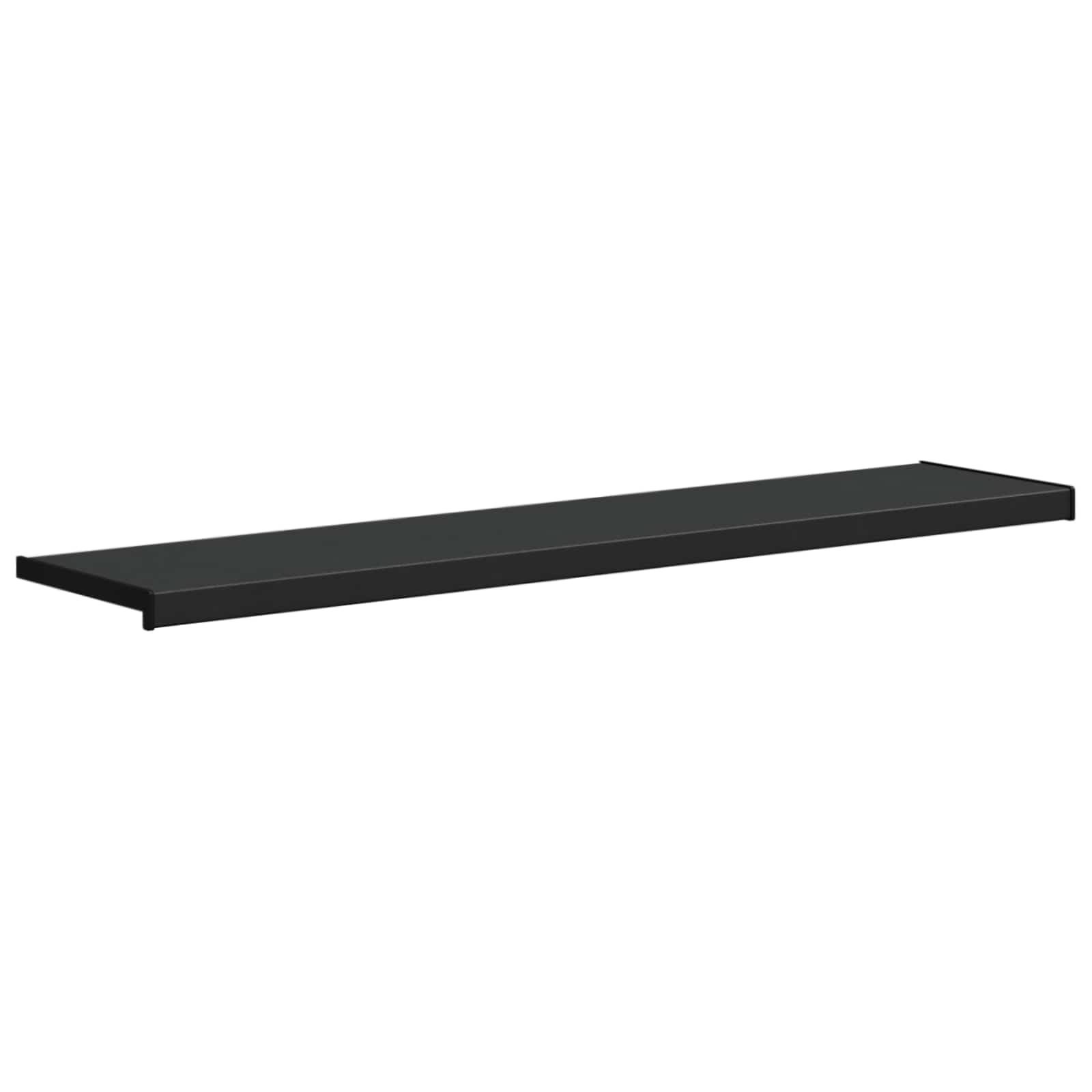Czarny PVC 120 x 30 x 4,5 cm | Wodoodporny, łatwy w czyszczeniu, do użytku zewnętrznego, klej do montażu