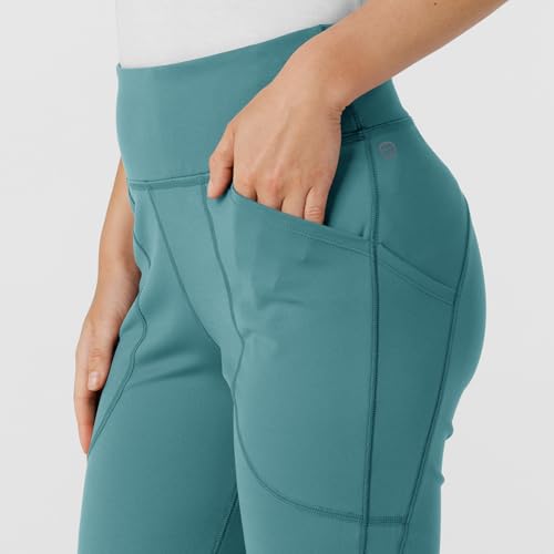 Wink Renew Knit Women's Flare Yoga Scrub Pant, Vintage Teal, L by WINK - Image 4