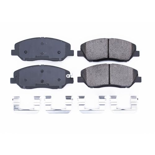 Image of PowerStop Front Brake Pads for Hyundai Entourage 2007-10 |Santa Fe 2007-09 |Santa Fe 2013-16 |Kia Sedona 2006-12 |Sedona 2014 - Z17 Ceramic Brake Pads with Installation Hardware, 17-1202