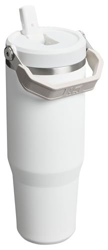 Image of STANLEY IceFlow 2.0 Flip Straw Tumbler with Handle 30 oz | Twist On Lid and Flip Up Straw | Leak Resistant Water Bottle | Insulated Stainless Steel | BPA-Free | Frost, Pack of 12