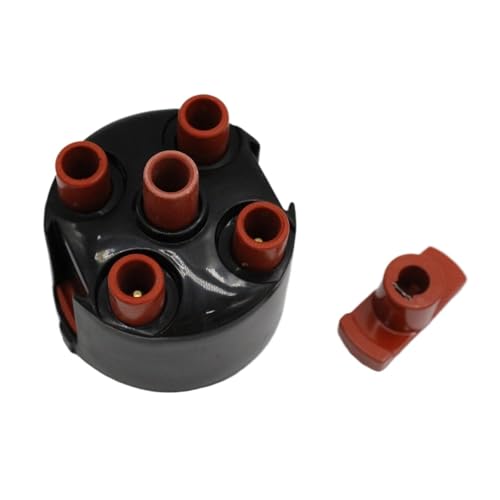 Distribuidor de encendido universal con rotor y tapa de plástico negro de 8cm para vehículos