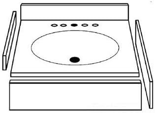 Swan VT02237FA.010 0.5-in L x 37-in W x 8-in H Solid Surface Vanity Front Apron, White