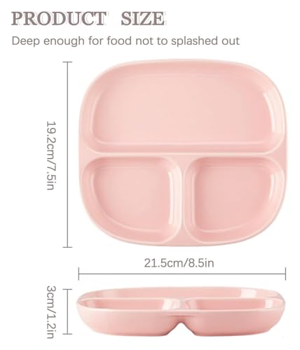 Piatti piani divisi, vassoio in ceramica con scomparti per controllo delle porzioni, ideale per servire dessert e insalate