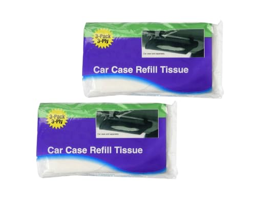 Car Case Visor Facial Tissues Refill 3 Ply Tissue Wipes 6 Refills (2 Bags) image 4