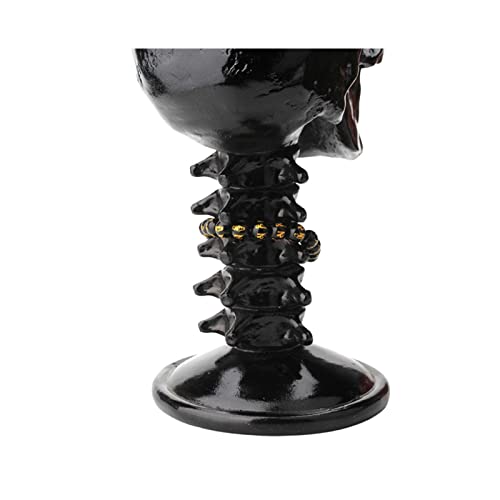 Totenkopf-Helmhalter, Totenkopf-Form, Ständer mit Wirbelsäule, Schreibtisch-Ornament, für Helme, Hüte, Brillen