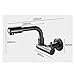 Pasuihcay 360 Degree Rotating Black Wall Mounted Single Cold Water Mixer Solid Brass Kitchen Sink Basin Faucet Mop Pool Water Taps