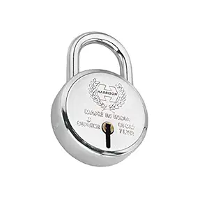 Harrison 0643 J Supreme Round 65mm BCP Padlock with 6 Lever, Silver