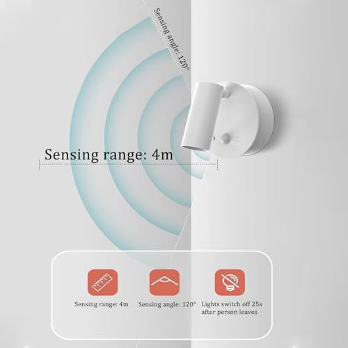 Lámparas de pared magnéticas y giratorias 350° con sensor 5