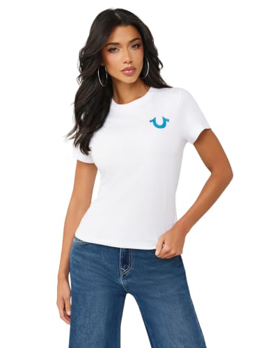 T-Shirt True Religion Blanc pour un look casual chic en terrasse