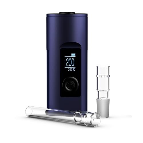 Arizer Solo II Max Dry Herb Vaporizer USB-C 3A Cable Removable Battery Heating Ceramic Dark Mode Isolated Air Path - No Nicotine (Mystic Blue)