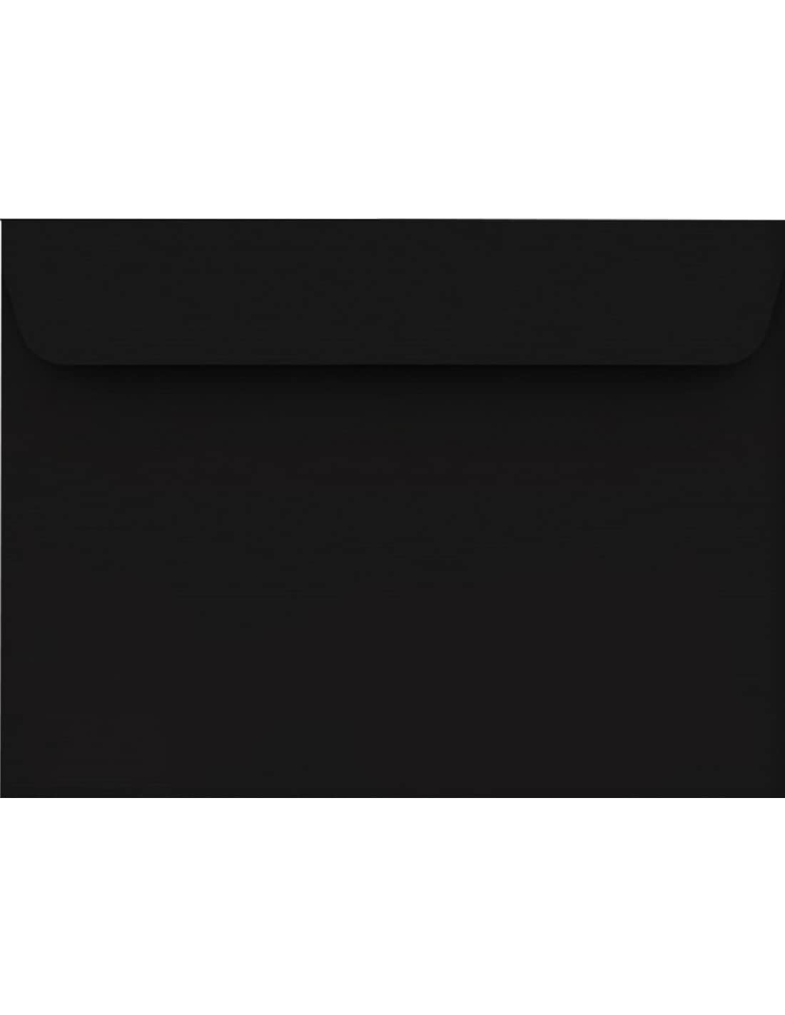 Netuno 500x busta lettere nera formato C6 11,4 x 16,2 cm 120g Design busta colorata elegante per biglietti auguri matrimonio compleanno Natale Pasqua buste per lettere nere black envelope