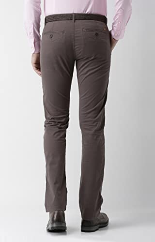 Image of Celio Brown Solid Straight Fit Chinos