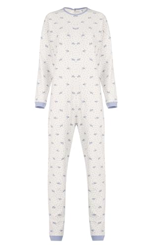 Confezioni_Emy Pyjama intégral médical unisexe – Grenouillère adulte coton 100% – Pyjama dos zip seniors – Vêtements gériatriques confortables Made...