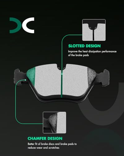 Image of SCITOO Disc Brake Pads Kits D946-7592 & D683-7427 Front Rear 8Pcs Brake Pads Set Fit For BMW For 330Ci 2001-2006,For 330i 2001-2005,For 330xi 2001-2005,For M3 2005-2006