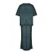 Women's 2 Piece Outfits Sexy Off The Shoulder Loose Batwing Top and Split Front Maxi Skirts Travel Lounge Sets 2025 Fashion Black