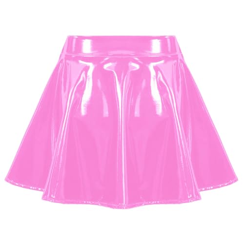 Women's Low Waist Pleated Skirt PU Leather Flared Stretchy Versatile Casual Skirts Elegant Feminine Charm