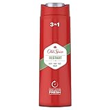 Old Spice Restart Duschgel und Shampoo Für Männer, 3-in-1 Körper-Haar-Gesichtsreinigung, Lang Anhaltend Frisch, 400ml