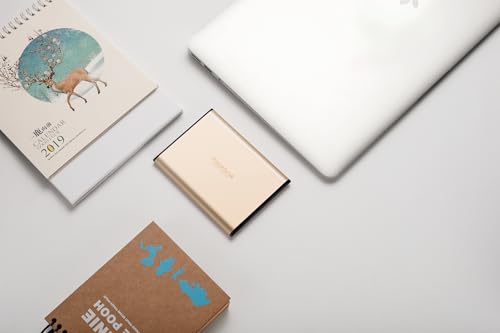 Image of Maxone 320GB Ultra Slim Portable External Hard Drive HDD USB 3.0 Compatible with PC, Laptop, Gold