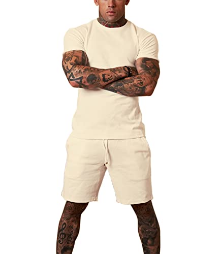 Redqenting Mens 8" Casual Sweat Shorts With Pockets,Drawstring Athletic Shorts Waffle Lounge Summer Shorts (Size28~40) #TOP3