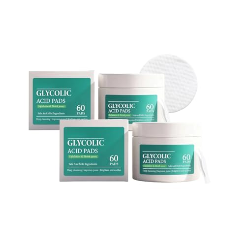 Discos Exfoliantes con Ácido Glicólico (Paquete Doble, 120 Unidades) – Con Ácido Salicílico, Niacinamida y Extracto de Centella – Limpieza Profunda, Piel Suave y Radiante