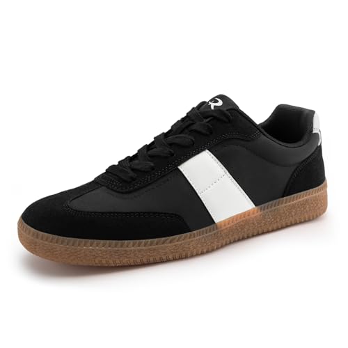 Rihero Men's Fashion Sneakers Comfortable Tennis Walking Shoes Lace-Up Non Slip Casual Sneakers