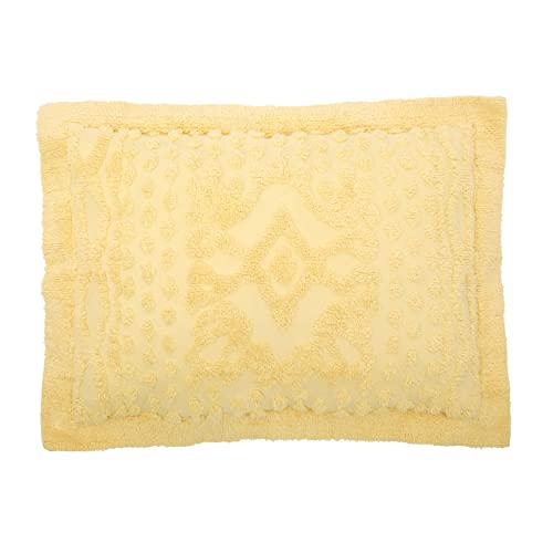 BrylaneHome Georgia シェニール織枕カバー キングサイズ サンシャインイエロー