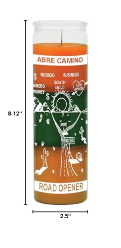 Road Opener Orange/Green/Gold Candle - Silkscreen 3 Color 7 Day