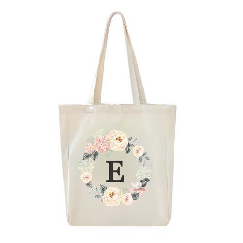 Bolsa de lona, bolsa de regalo personalizada con 26 letras A-Z, bolsa de compras ecológica reutilizable, bolsa de regalo, adecuada para bodas, cumpleaños, eventos, fiestas, vacaciones en la playa.