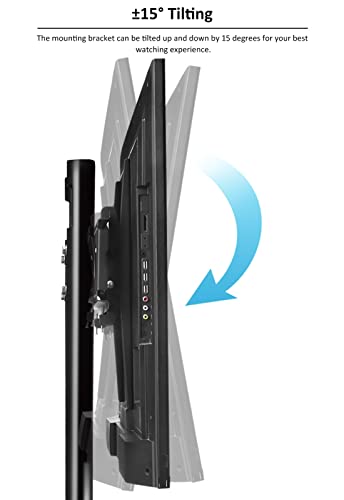 Soporte móvil para TV de piso para pantallas 32-70 pulgadas miniatura 5