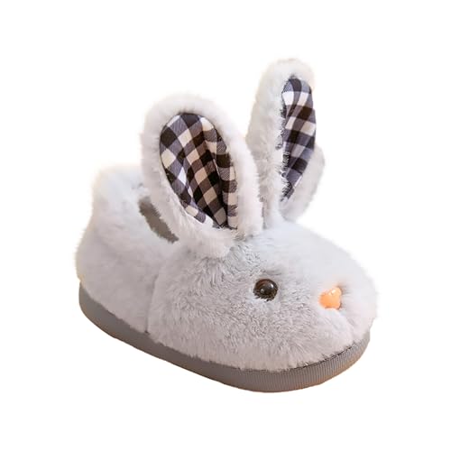 Kids Toddler Slippers Boys Girls Cute Bunny House Shoes Non Slip Warm Soft Winter Plush Fuzzy Indoor Slipper Bedroom